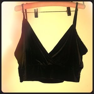 BOOHOO velvet bralette